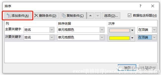 excel表格排序(excel表格排序怎么操作)