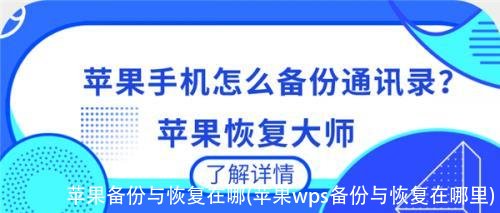 苹果备份与恢复在哪(苹果wps备份与恢复在哪里)