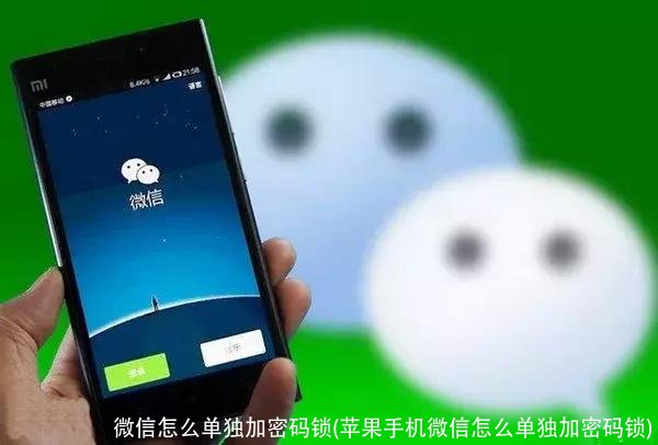 微信怎么单独加密码锁(苹果手机微信怎么单独加密码锁)