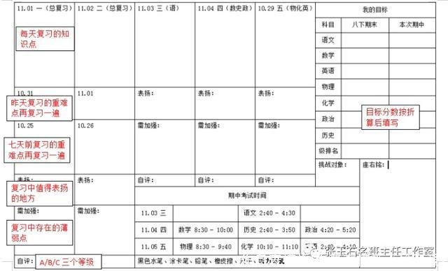 作息表模板(作息表模板手绘可爱)