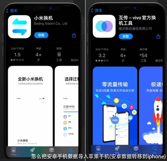 怎么把安卓手机数据导入苹果手机(安卓数据转移到iphone)