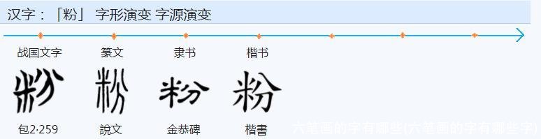 六笔画的字有哪些(六笔画的字有哪些字)