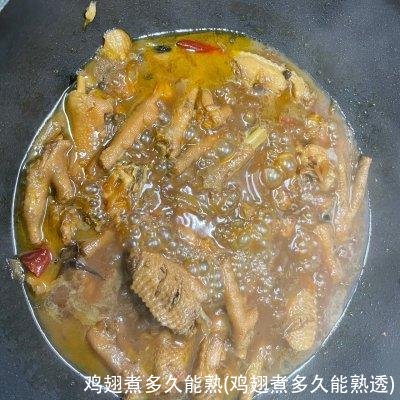 鸡翅煮多久能熟(鸡翅煮多久能熟透)