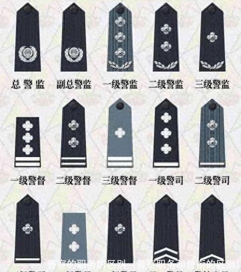 警察的职务的区别(警察职务和警衔的区别)